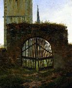 Caspar David Friedrich The Cemetery Gate oil painting picture wholesale